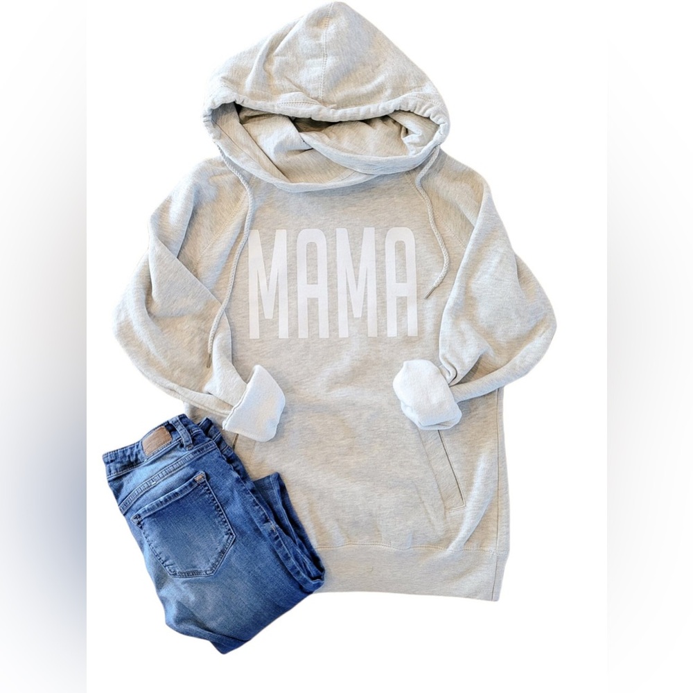 Right Here at Home Oatmeal Funnel Neck Hoodie XL